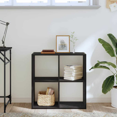 vidaXL Bookcase Black oak 68.5 x 32 x 68.5 cm Engineered wood