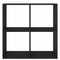 vidaXL Bookcase Black oak 68.5 x 32 x 68.5 cm Engineered wood