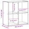 vidaXL Bookcase Black oak 68.5 x 32 x 68.5 cm Engineered wood