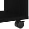 vidaXL End Table with Wheels Black Oak 72x33x42,5 cm Engineered Wood