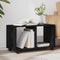 vidaXL End Table with Wheels Black Oak 72x33x42,5 cm Engineered Wood