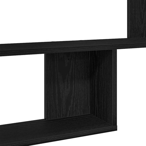 vidaXL Wall Shelf Black Oak 100x15x70 cm Engineered Wood