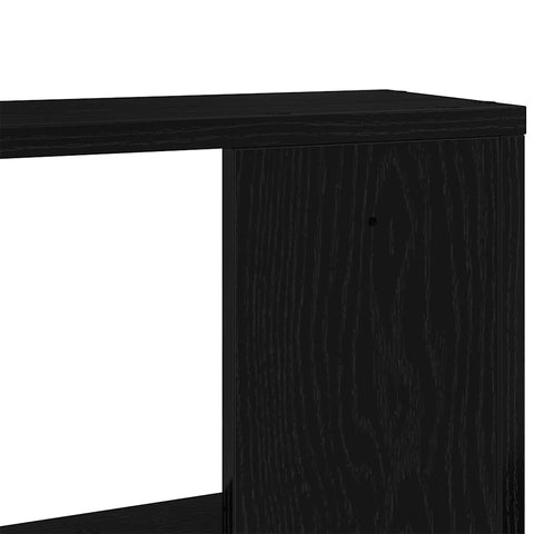 vidaXL Wall Shelf Black Oak 100x15x70 cm Engineered Wood