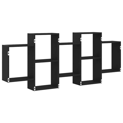 vidaXL Wall Shelf Black Oak 159x18x65 cm Engineered Wood