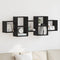 vidaXL Wall Shelf Black Oak 129x18x42 cm Engineered Wood