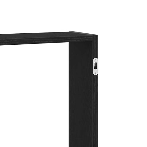 vidaXL Wall Shelf Black Oak 99x15x60 cm Engineered Wood