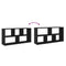 vidaXL Wall Shelf Black Oak 100x25x50 cm Engineered Wood