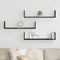 vidaXL Wall Shelves 3 pcs Black Oak 80x18x18 cm Engineered Wood