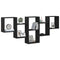 vidaXL Wall Shelf Black Oak 159x18x66 cm Engineered Wood
