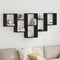 vidaXL Wall Shelf Black Oak 159x18x66 cm Engineered Wood