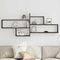 vidaXL Wall Shelf Black Oak 167.5x18x68 cm Engineered Wood