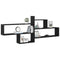 vidaXL Wall Shelf Black Oak 167.5x18x68 cm Engineered Wood