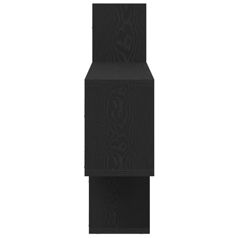 vidaXL Wall Shelf Black Oak 167.5x18x68 cm Engineered Wood