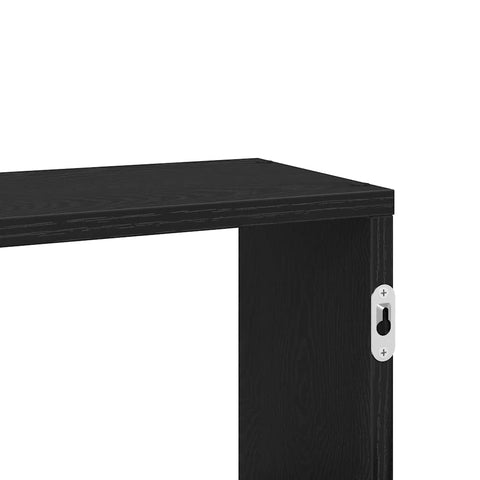 vidaXL Wall Shelf Black Oak 167.5x18x68 cm Engineered Wood