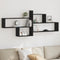 vidaXL Wall Shelf Black Oak 167.5x18x68 cm Engineered Wood