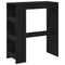vidaXL Bar Table with Racks Black Oak 90x40x103.5 cm Engineered Wood