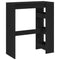 vidaXL Bar Table with Racks Black Oak 90x40x103.5 cm Engineered Wood