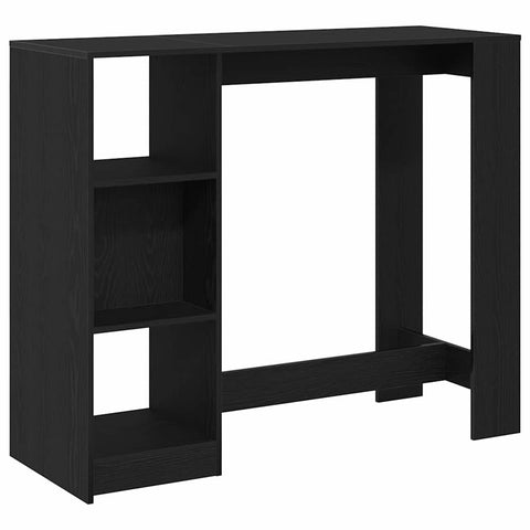 vidaXL Bar Table Black Oak 124 x 46 x 103.5 cm Engineered Wood