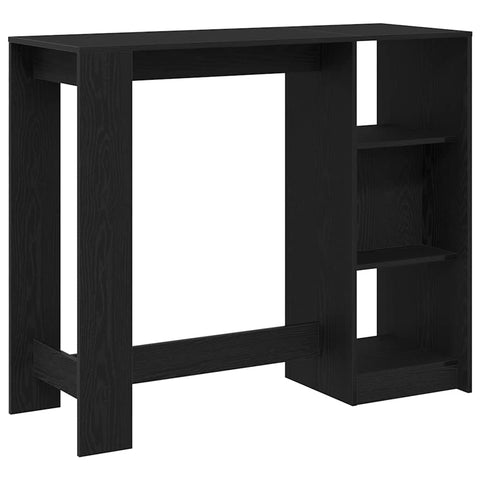 vidaXL Bar Table Black Oak 124 x 46 x 103.5 cm Engineered Wood