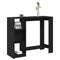 vidaXL Bar Table Black Oak 124 x 46 x 103.5 cm Engineered Wood