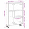 vidaXL Narrow Storage Trolley Black oak 48 x 13 x 68 cm