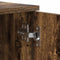 vidaXL Storage Bed Frame Smoked oak 90 x 200 cm Engineered wood