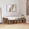 vidaXL Storage Bed Frame Smoked oak 90 x 200 cm Engineered wood