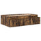 vidaXL Storage Bed Frame Smoked oak 90 x 200 cm Engineered wood
