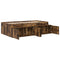 vidaXL Storage Bed Frame Smoked oak 90 x 200 cm Engineered wood