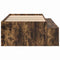 vidaXL Storage Bed Frame Smoked oak 90 x 200 cm Engineered wood