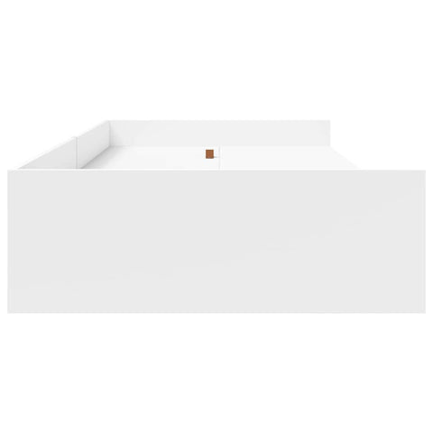 Storage Bed Frame with Headboard White 100 x 200 cm Engineered wood