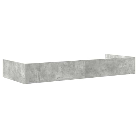 Storage Bed Frame Concrete Grey 100 x 200 cm Engineered wood