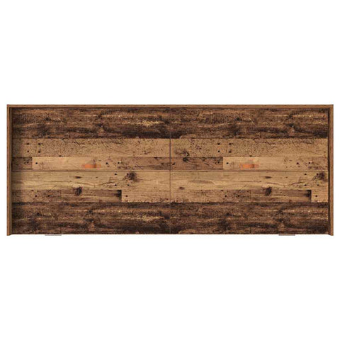 Storage Bed Frame with Headboard Old Wood 80 x 200 cm Engineered wood