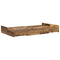 vidaXL Storage Bed Frame with Drawer with Headboard with Storage Old wood 120 x 200 cm Wood