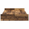 vidaXL Storage Bed Frame with Drawer with Headboard with Storage Old wood 120 x 200 cm Wood