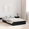 vidaXL Storage Bed Frame with Drawer Black oak 120 x 190 cm Melamine