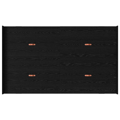 vidaXL Storage Bed Frame with Drawer Black oak 120 x 190 cm Melamine