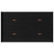 vidaXL Storage Bed Frame with Drawer Black oak 120 x 190 cm Melamine