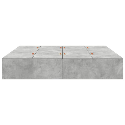 vidaXL Storage Bed Frame Concrete Grey 200 x 200 cm Engineered Wood
