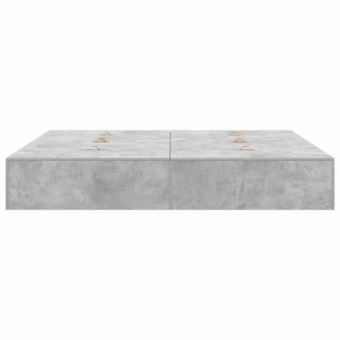 vidaXL Storage Bed Frame Concrete Grey 200 x 200 cm Engineered Wood