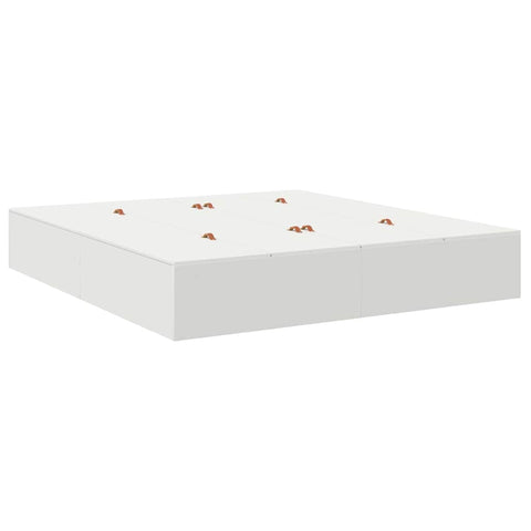 vidaXL Storage Bed Frame with Storage White 180 x 200 cm Wood