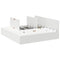 vidaXL Storage Bed Frame with Storage White 180 x 200 cm Wood