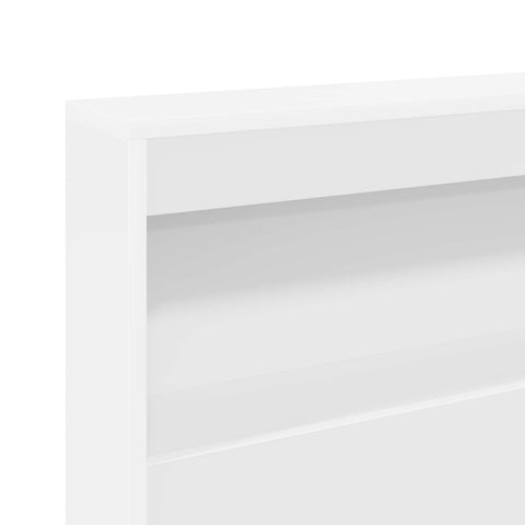 vidaXL Storage Headboard with Shelf White 100 cm Engineered Wood