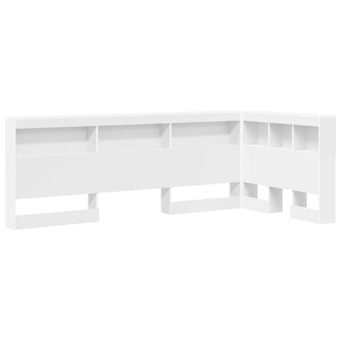 vidaXL Storage Headboard with Shelf White 100 cm Engineered Wood