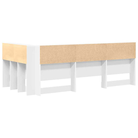 vidaXL Storage Headboard with Shelf White 100 cm Engineered Wood
