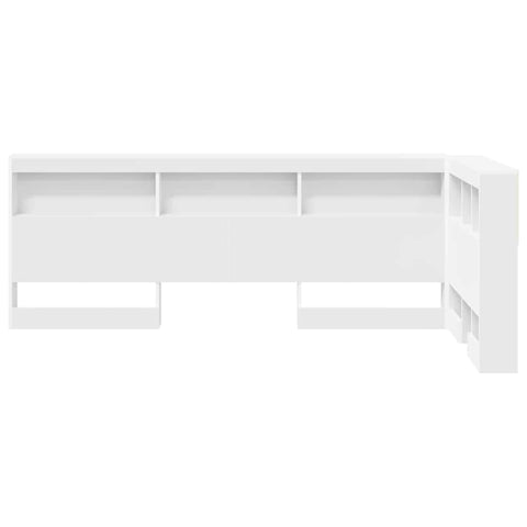 vidaXL Storage Headboard with Shelf White 100 cm Engineered Wood