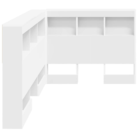 vidaXL Storage Headboard with Shelf White 100 cm Engineered Wood