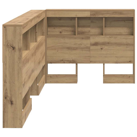 vidaXL Storage Headboard with Shelf Artisan Oak 100 cm Engineered Wood