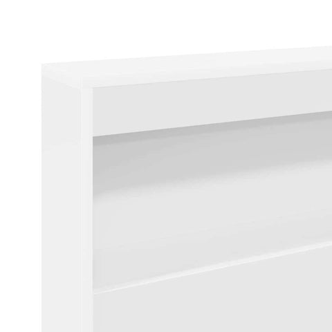 vidaXL Storage Headboard with Shelf White 140 cm Engineered Wood