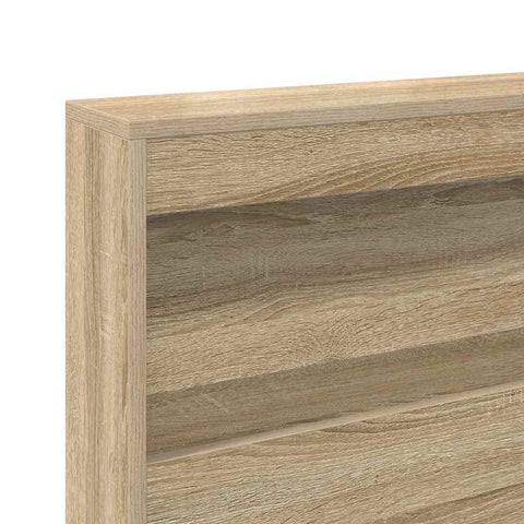 vidaXL Storage Headboard with Shelf Sonoma Oak 140 cm Engineered Wood